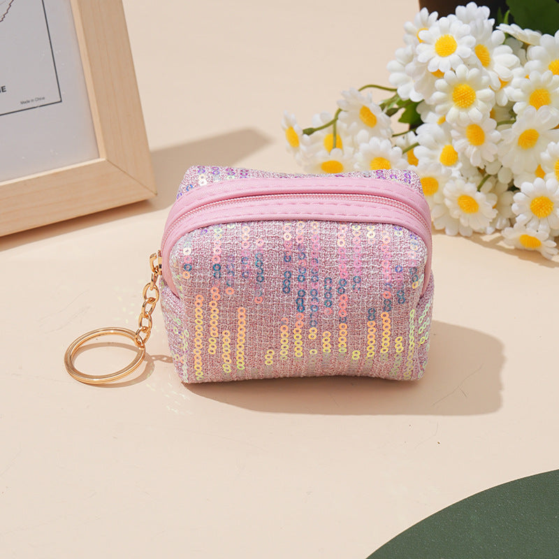 Wholesale Embroidered Sequin Coin Purse Keychain Keychain Wallet ACC-KC-YouMei005