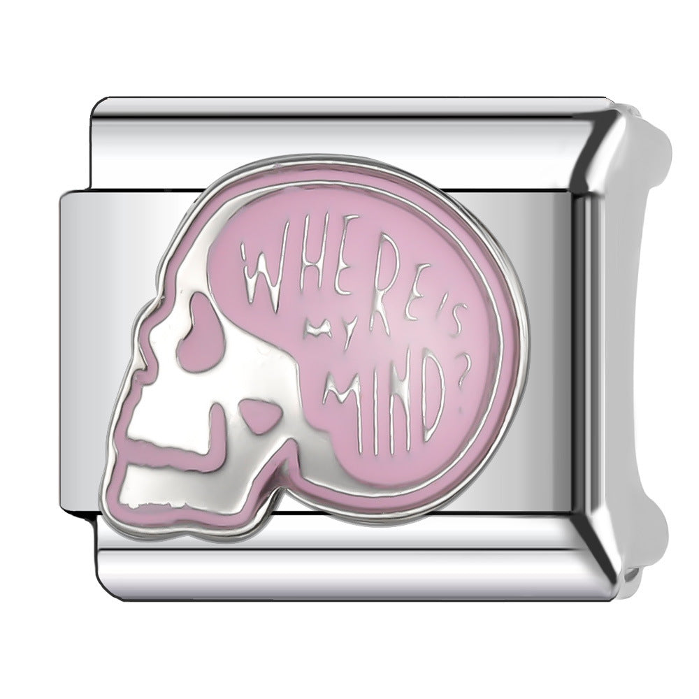 Wholesale Italian Charm Bracelet 9mm DIY Splicing Princess Couple Series Stainless Steel Composable Bracelet