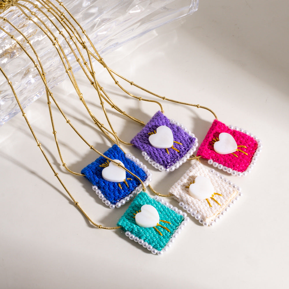 Wholesale  Handmade Bag Titanium Steel Necklace