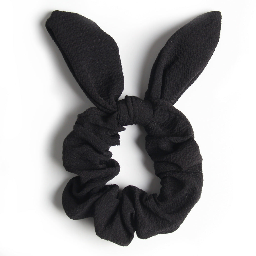 Wholesale Solid color fabric rabbit ear hair ring cute girl hair accessorie