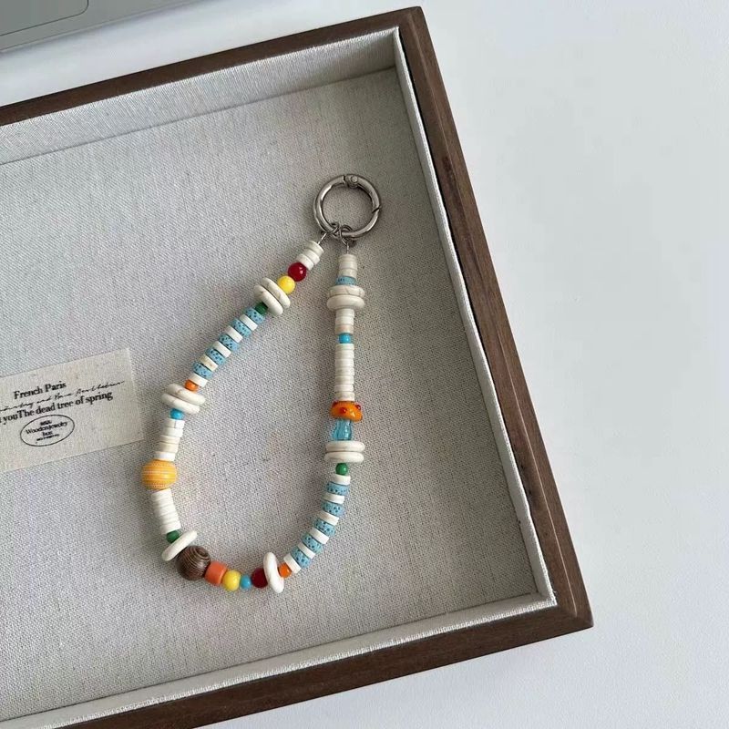 Wholesale Handmade volcanic stone beaded Lanyard  keychain