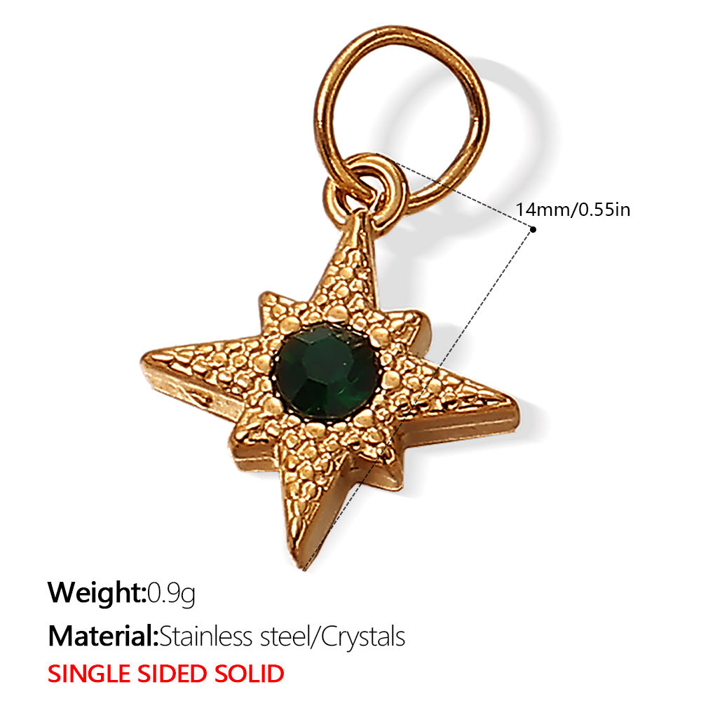 Wholesale Personalized Creative Ins Diamond Star Stainless Steel Pendant