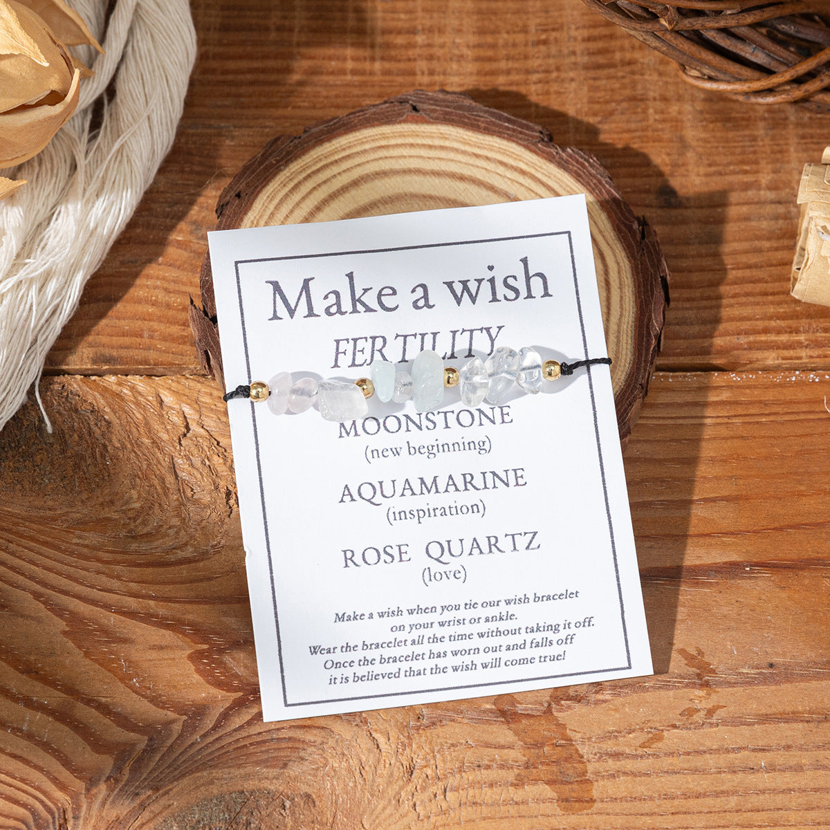 Bracciale di benedizione in pietra naturale all'ingrosso