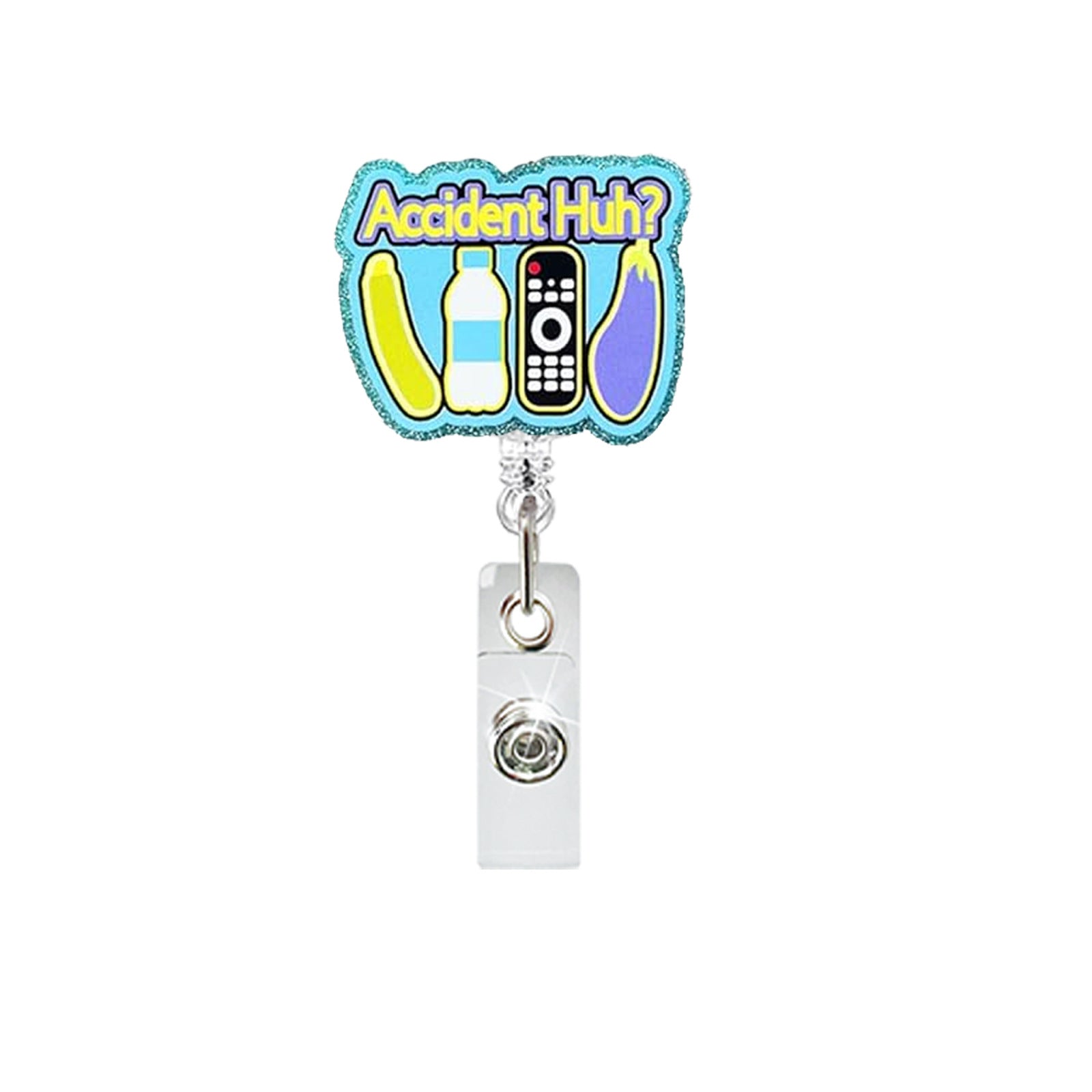 Wholesale Fun Cartoon Acrylic Badge Reel Retractable ID Card Holder Keychain Accessory