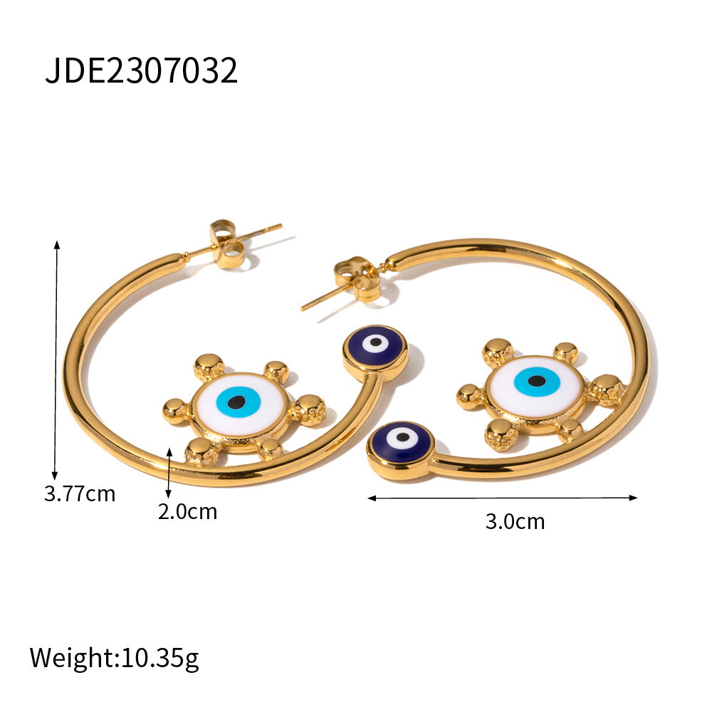 Wholesale Blue Eye Pendant Ethnic Style Devil Eye Earrings Rings ACC-RS-WanXing006 ACC-RS-WanXing006