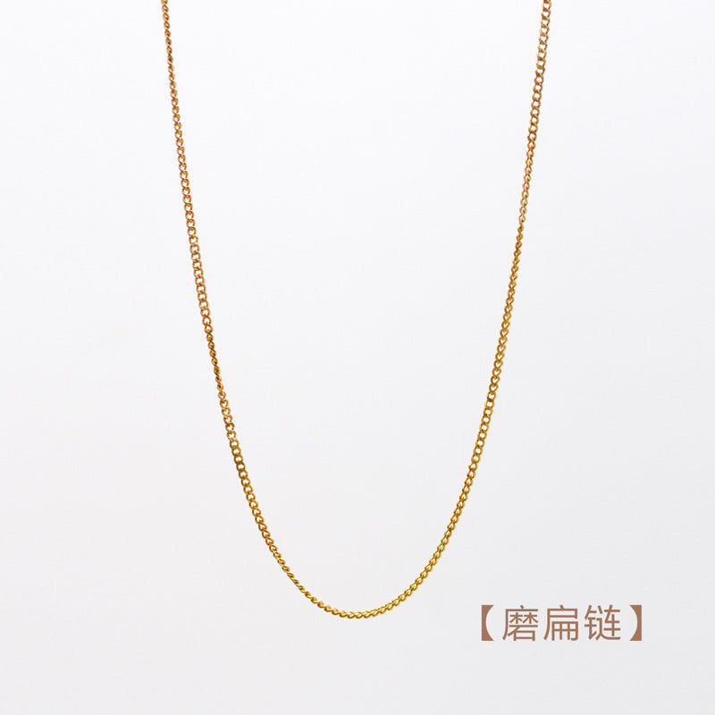 Wholesale Stylish Geometric Stainless Steel Necklace Pendant Natural Stone Drop DIY Jewelry Accessory For Layering And Gift