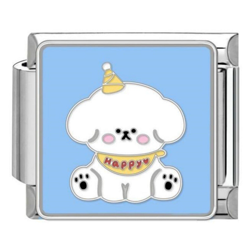 Wholesale DIY Italian Charm Bracelet With Pet Pattern Cute Modular Jewelry Accessory For Everyday Wear