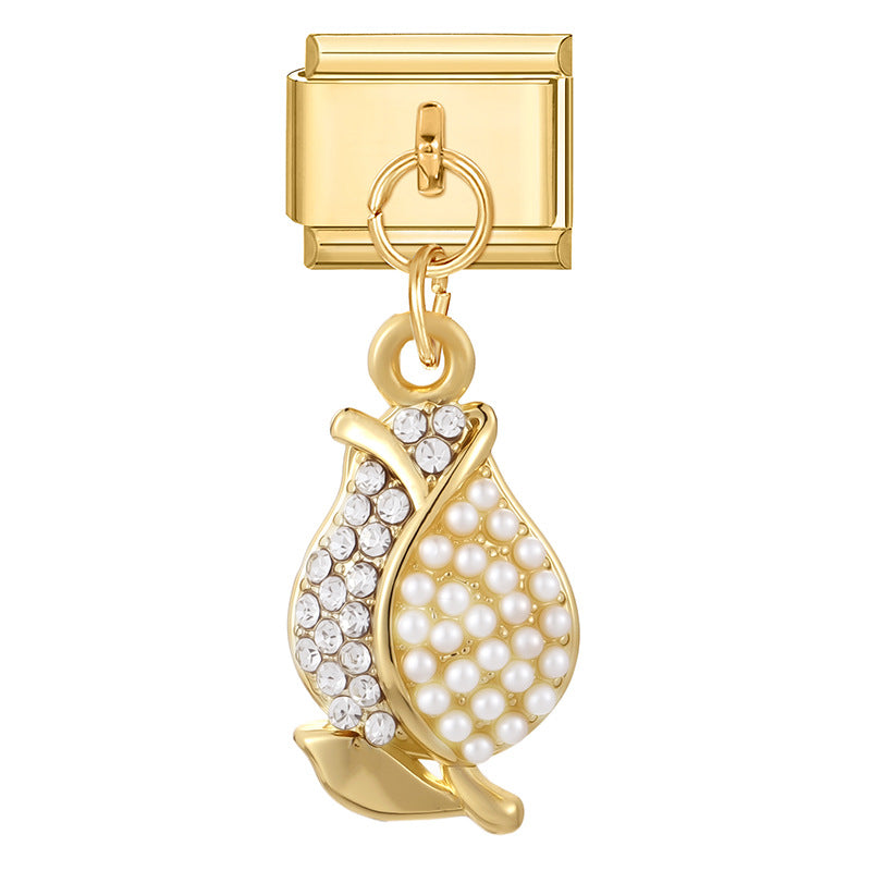 Wholesale  Italian Charm Bracelet 9mm DIY Creative Retro Stainless Steel Composable Bracelet