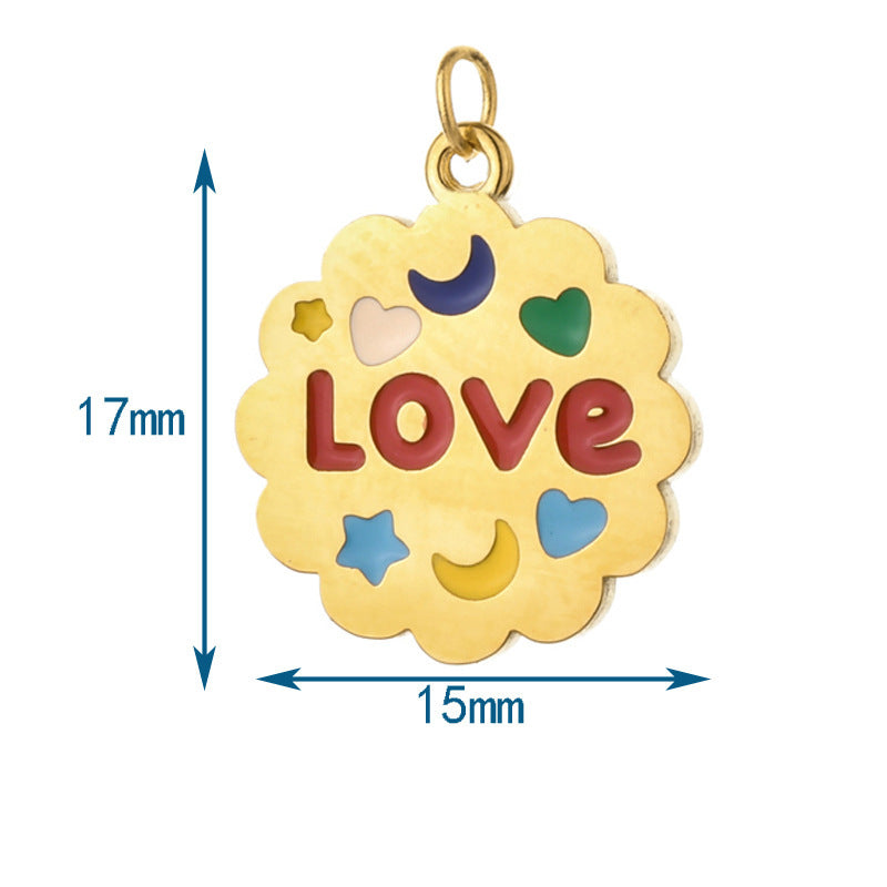 Wholesale European and American Cross-Border Popular Bull Head and Horn Cross Pendant Simple Keychain Bracelet Necklace Pendant Jewelry Accessories