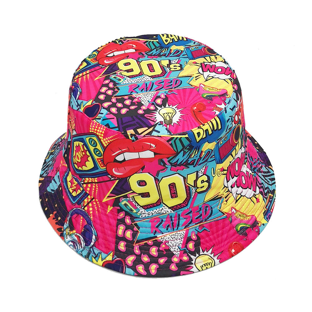 Wholesale Retro Print 90S Bucket Hat