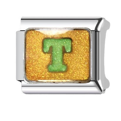 Wholesale Italian Charm Bracelet 9mm DIY Splicing Colorful 26-Letter Stainless Steel Composable Bracelet