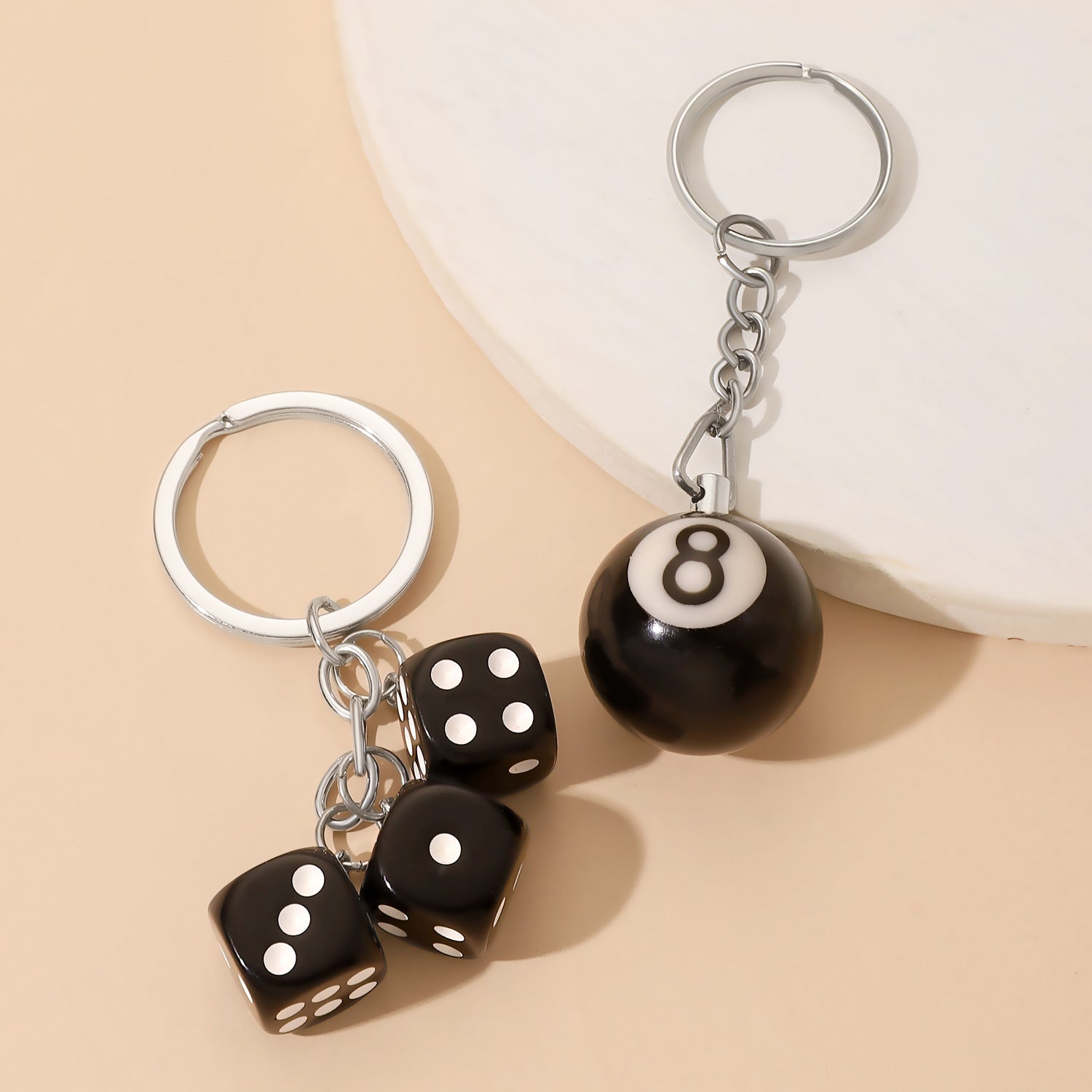 Wholesale Creative Dice Resin Keychain ACC-KC-MY002