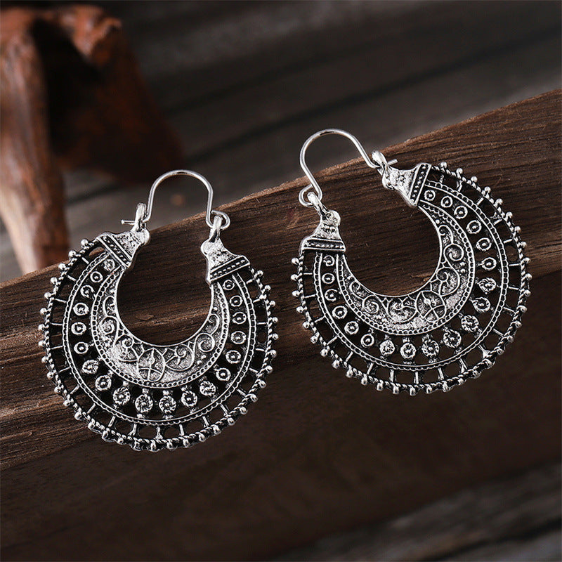Wholesale  Bohemian Hollow Carved Earrings