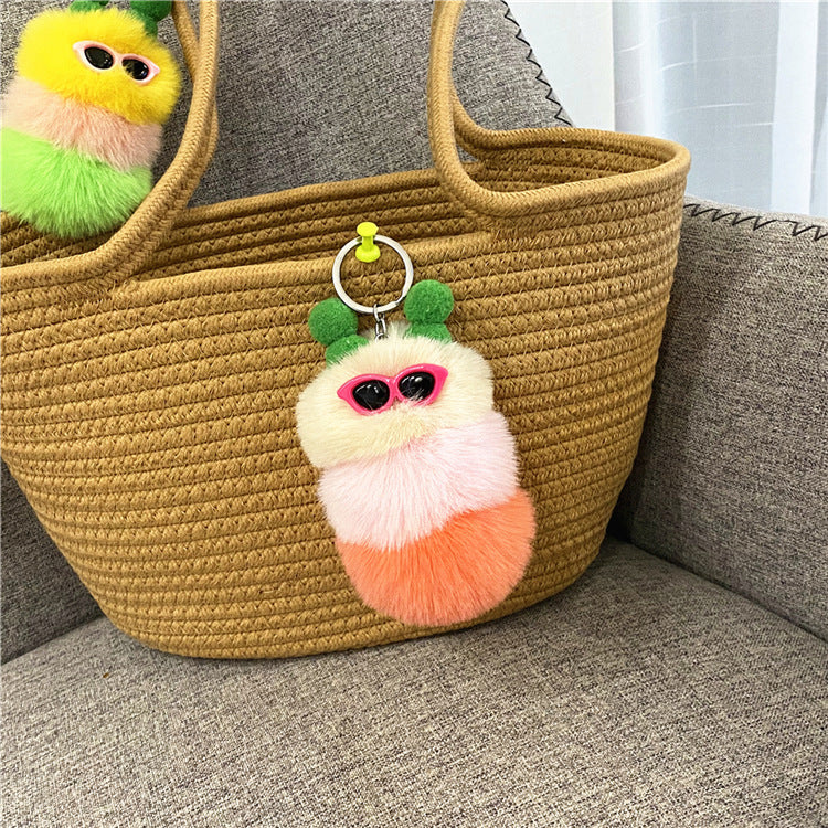 Wholesale Cartoon Cute Caterpillar Plush Keychain ACC-KC-KaiYue008