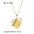 Wholesale titanium steel gold plated 18k book album love pendant zircon necklace