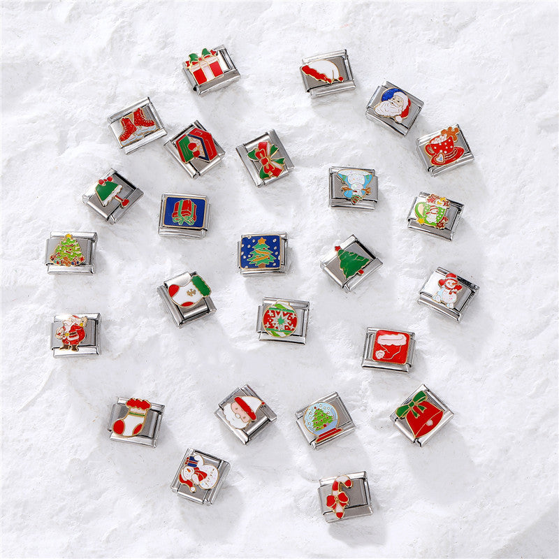 Wholesale Italian Module Creative Stylish Free DIY Cartoon Fashion Christmas Bracelet