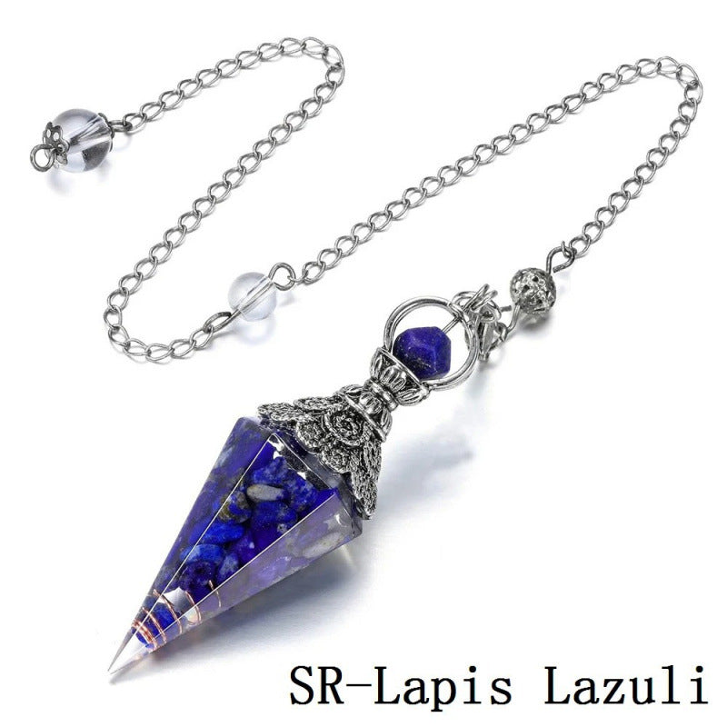 Wholesale Amethyst Crystal Hexagon Pendant Ancient Silver for DIY Jewelry Making Decorative Gift