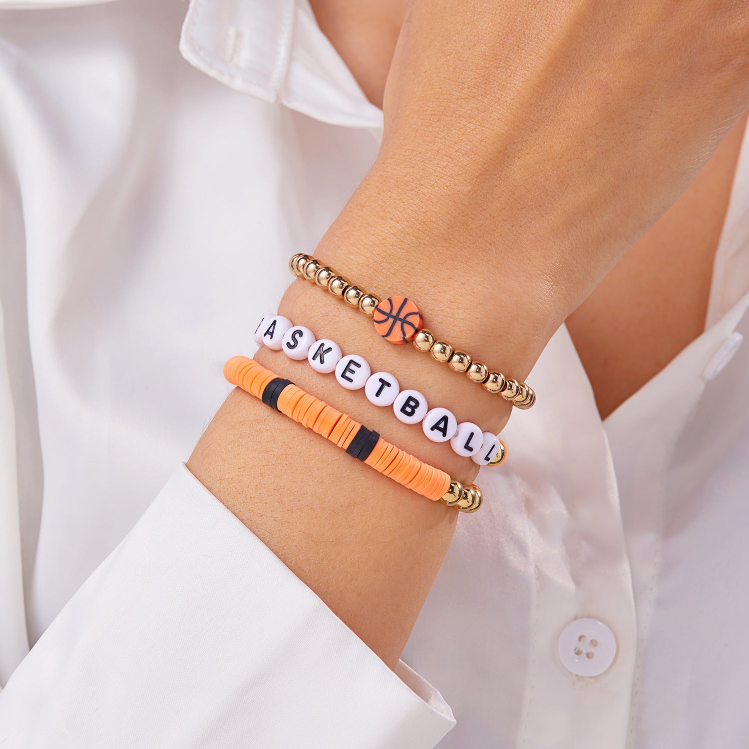 Wholesale  ball multi-layer bracelet soft ceramic bracelet