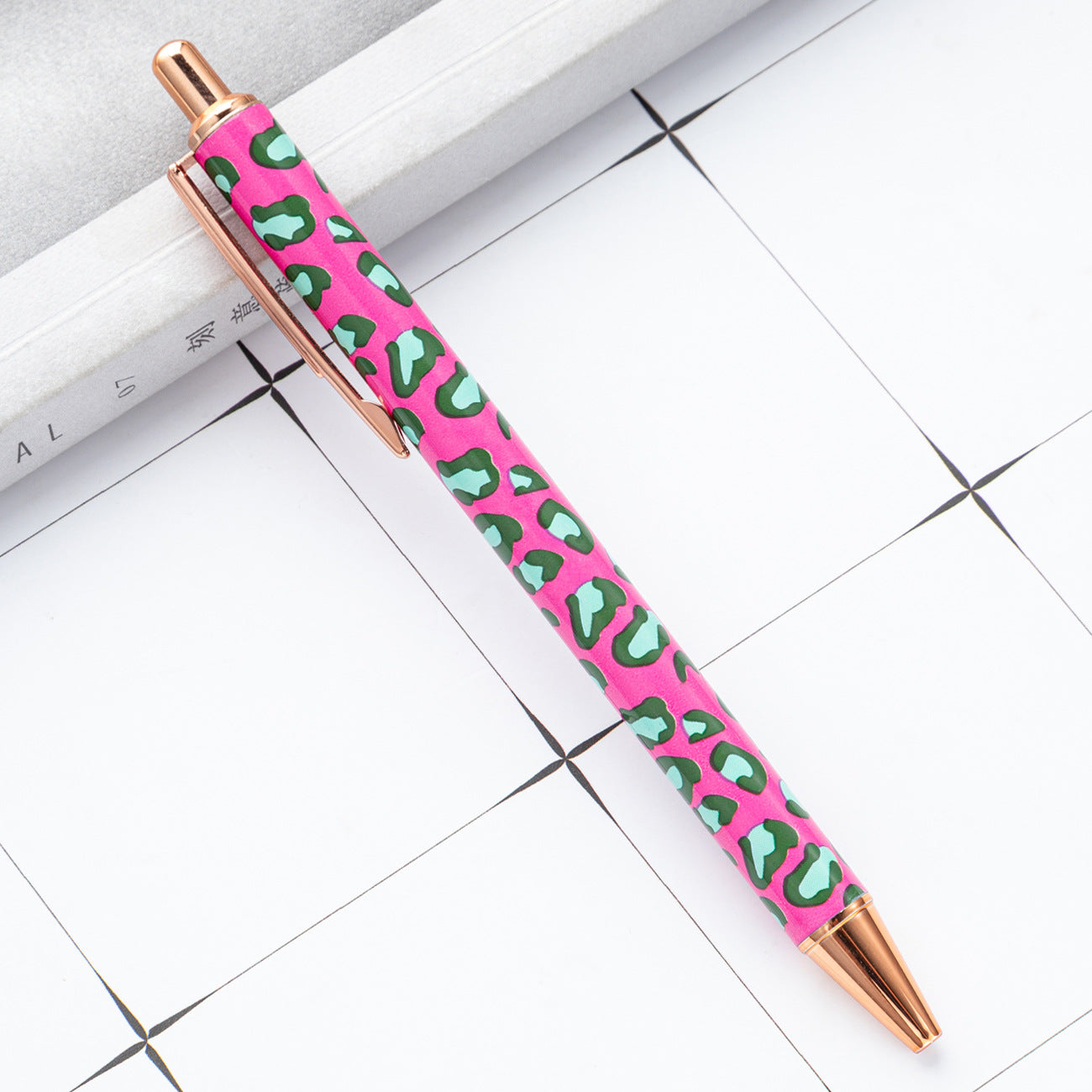 Wholesale Back to School floral film pen multi-color cartoon cute leopard ballpoint pen