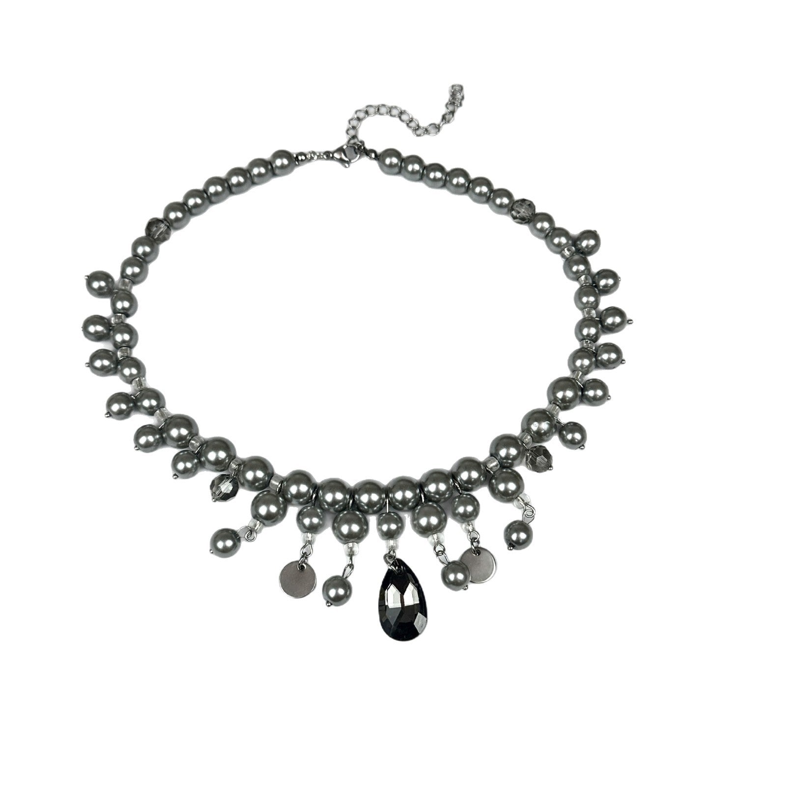 Wholesale Water drop contrast pearl necklace