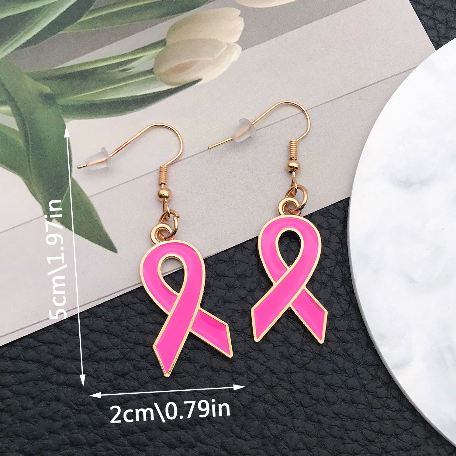 Wholesale Rose Red Ribbon Earrings ACC-ES-Luneng001