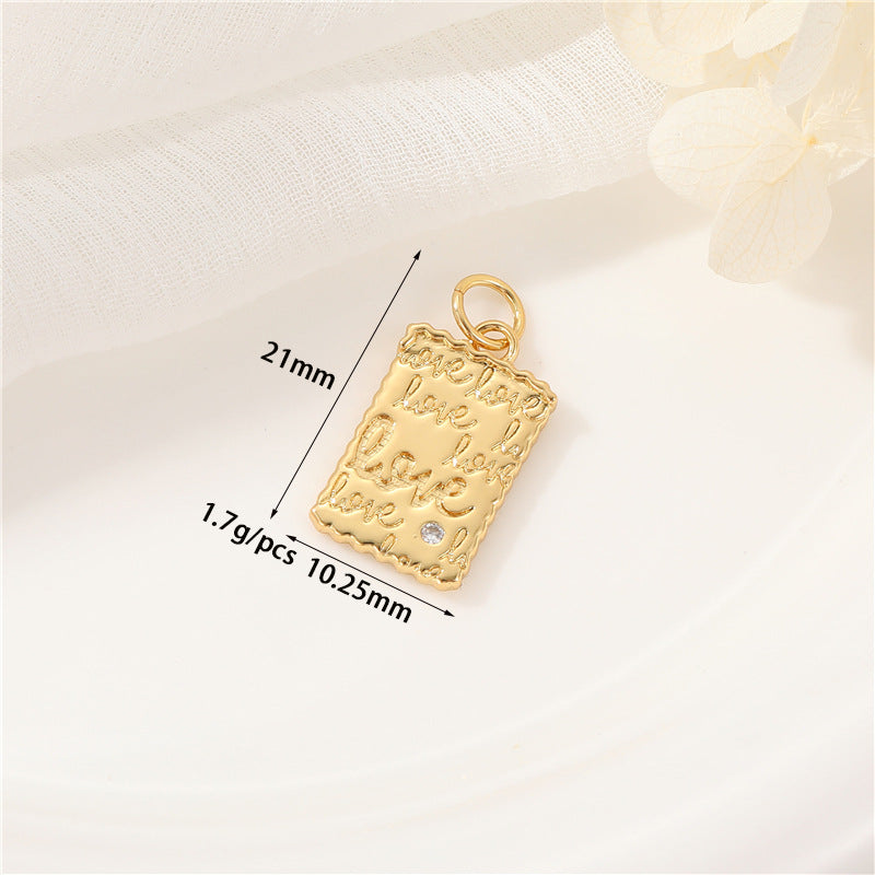 Wholesale Simple Gold Plated Pendant DIY Jewelry Making Fashion Accessory Gift