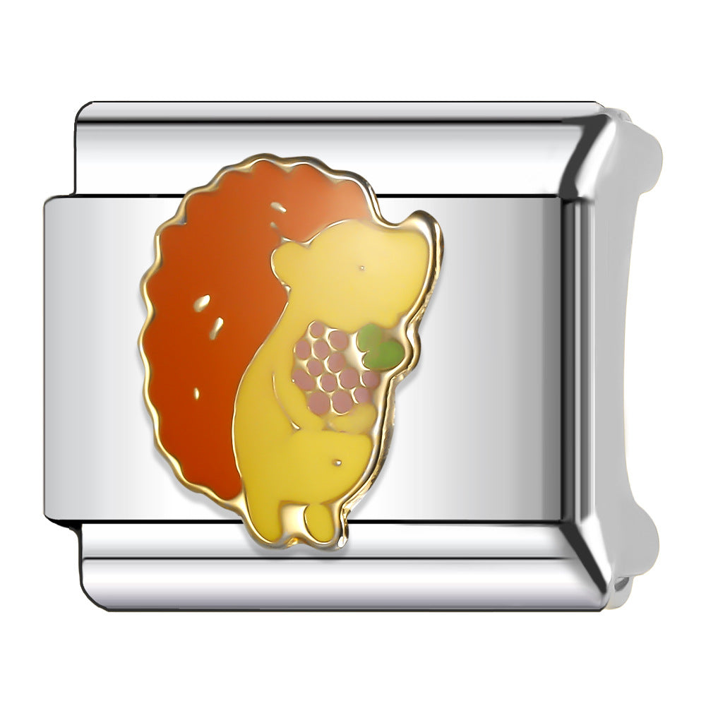 Wholesale Italian Charm Bracelet 9mm DIY Splicing Cute Pet Series Stainless Steel Composable Bracelet