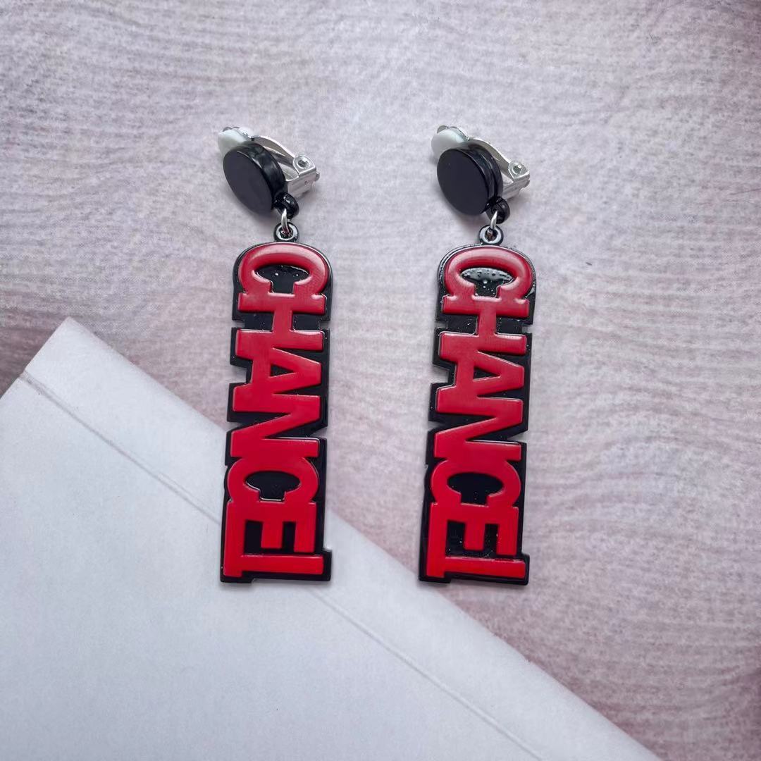 Wholesale Ear Clip Acrylic Earrings Cute Earrings ACC-ES-ChiCha002