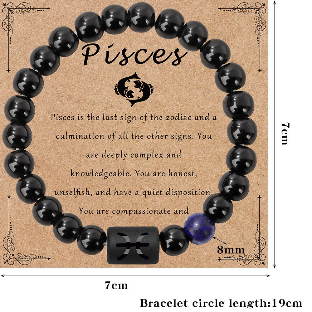 Wholesale Vintage Zodiac Sign Bracelet Natural Stone Bracelet ACC-BT-GEB001