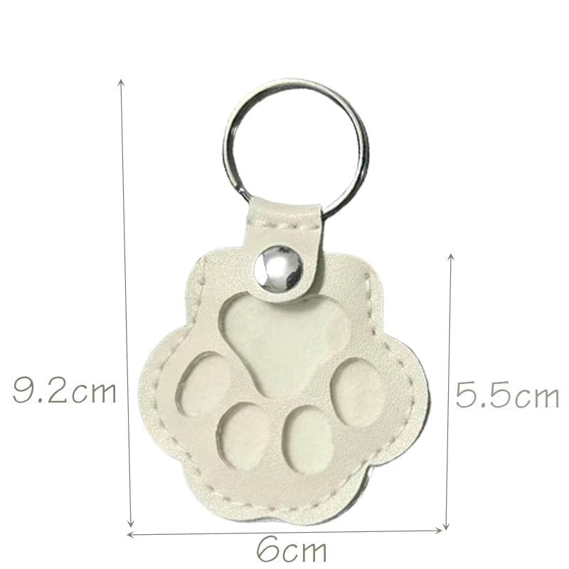 Wholesale Leather Cat Paw Keychain Cute Kitten Paw Pendant for Pet Hair Collection