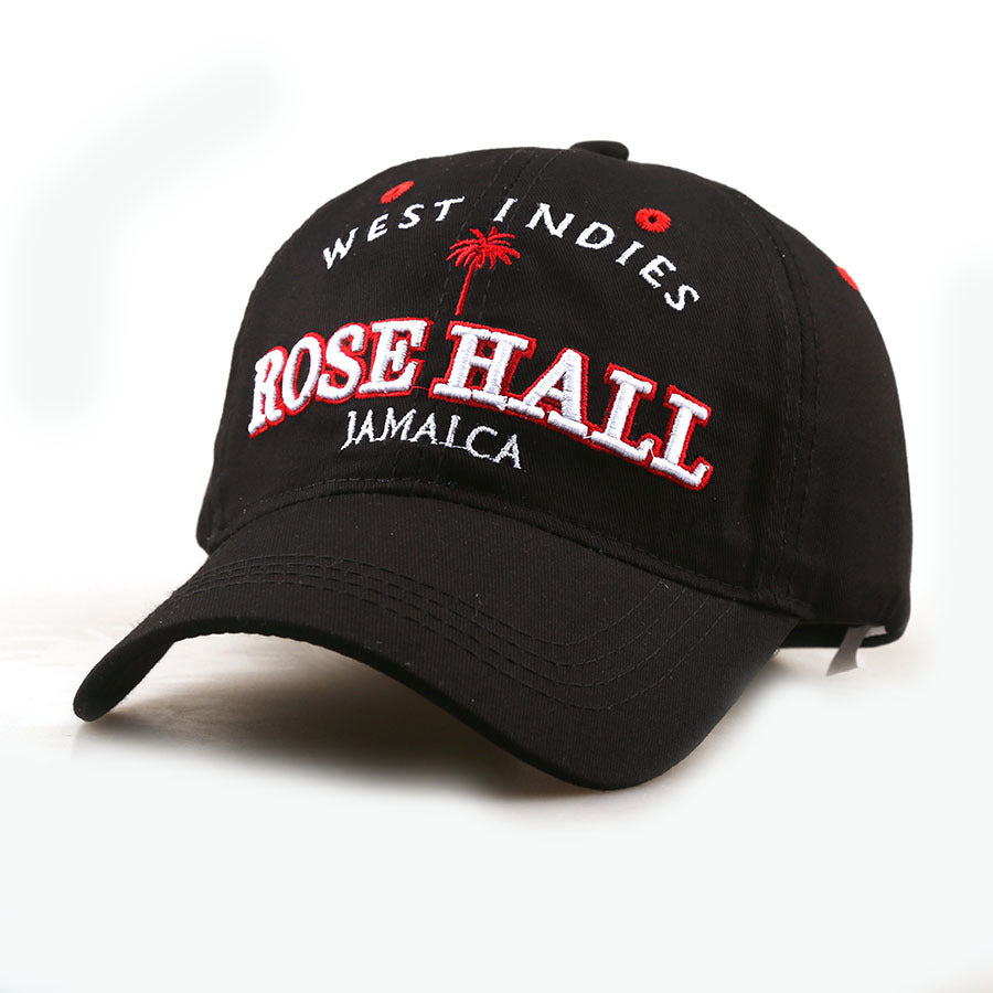 Wholesale Embroidered Letter Baseball Cap Women' s Solid Black Sun Protection Outdoor Sports Casual