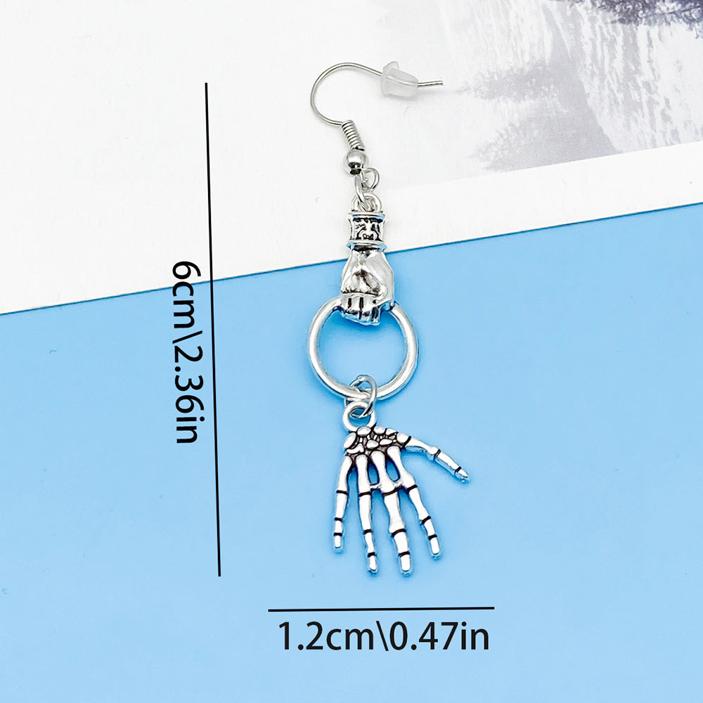 Wholesale  skull  pumpkin alloy oil drop earrings