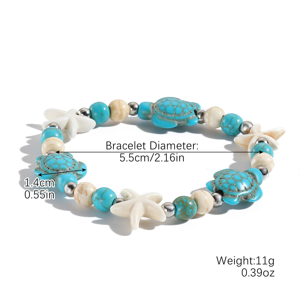Wholesale  Summer Ocean Style Bracelet Shell Starfish Turtle Woven Bracelet