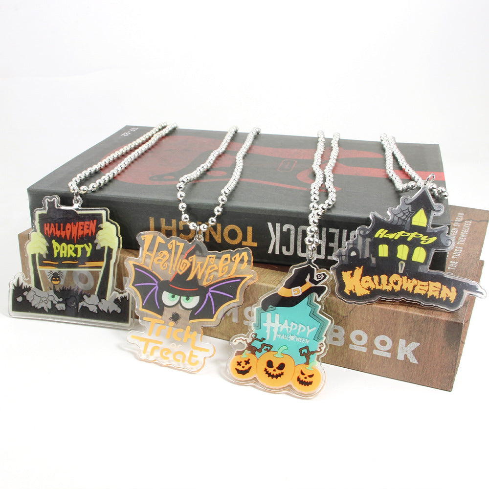 Wholesale Halloween Bat Acrylic Necklaces ACC-NE-Shengh004