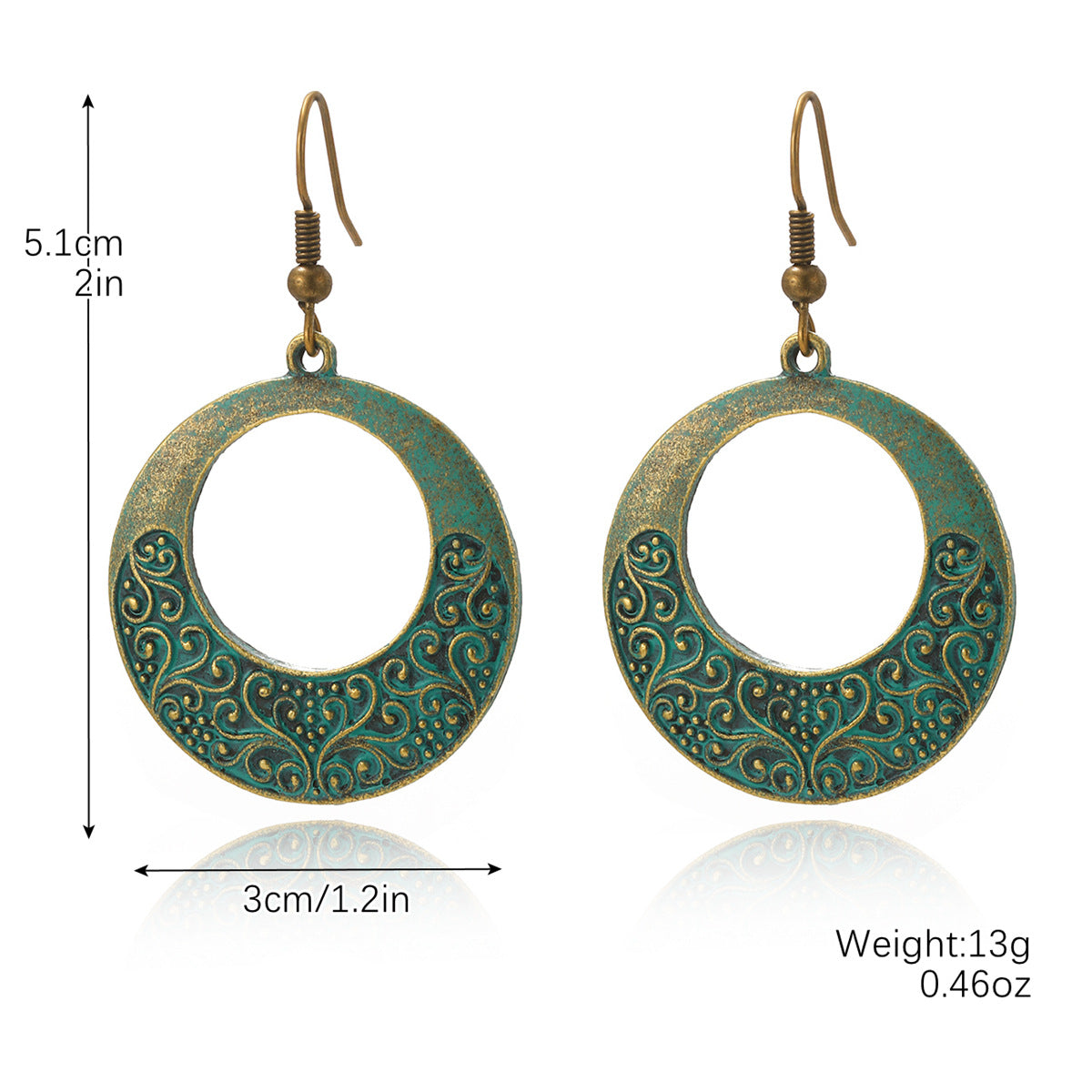 Wholesale Bohemian Vintage Ethnic Turquoise Earrings Set ACC-ES-ManYi013