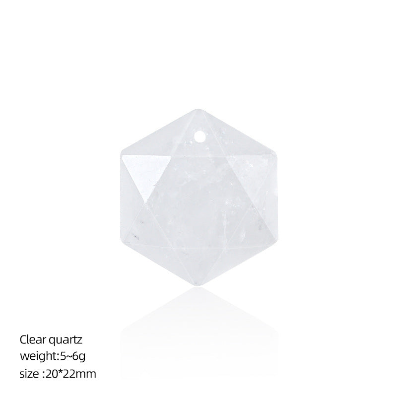 Wholesale Six Pointed Star Amethyst Natural Stone Pendant DIY Jewelry Accessory Boutique Gift For Resale