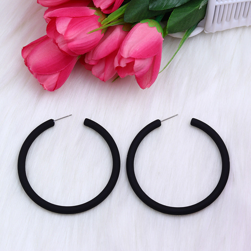 Wholesale  Large C Circle Earrings Acrylic Earrings