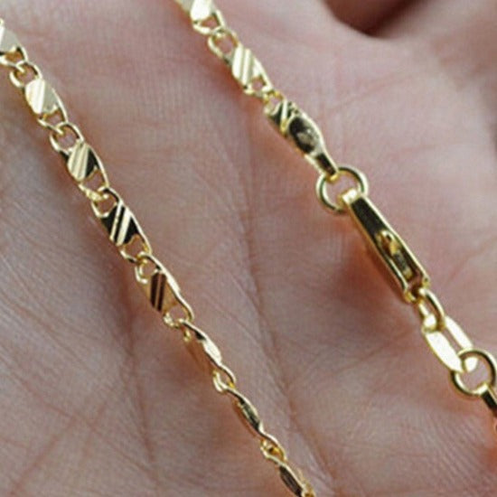 Wholesale plain gold-plated cross chain necklace for women