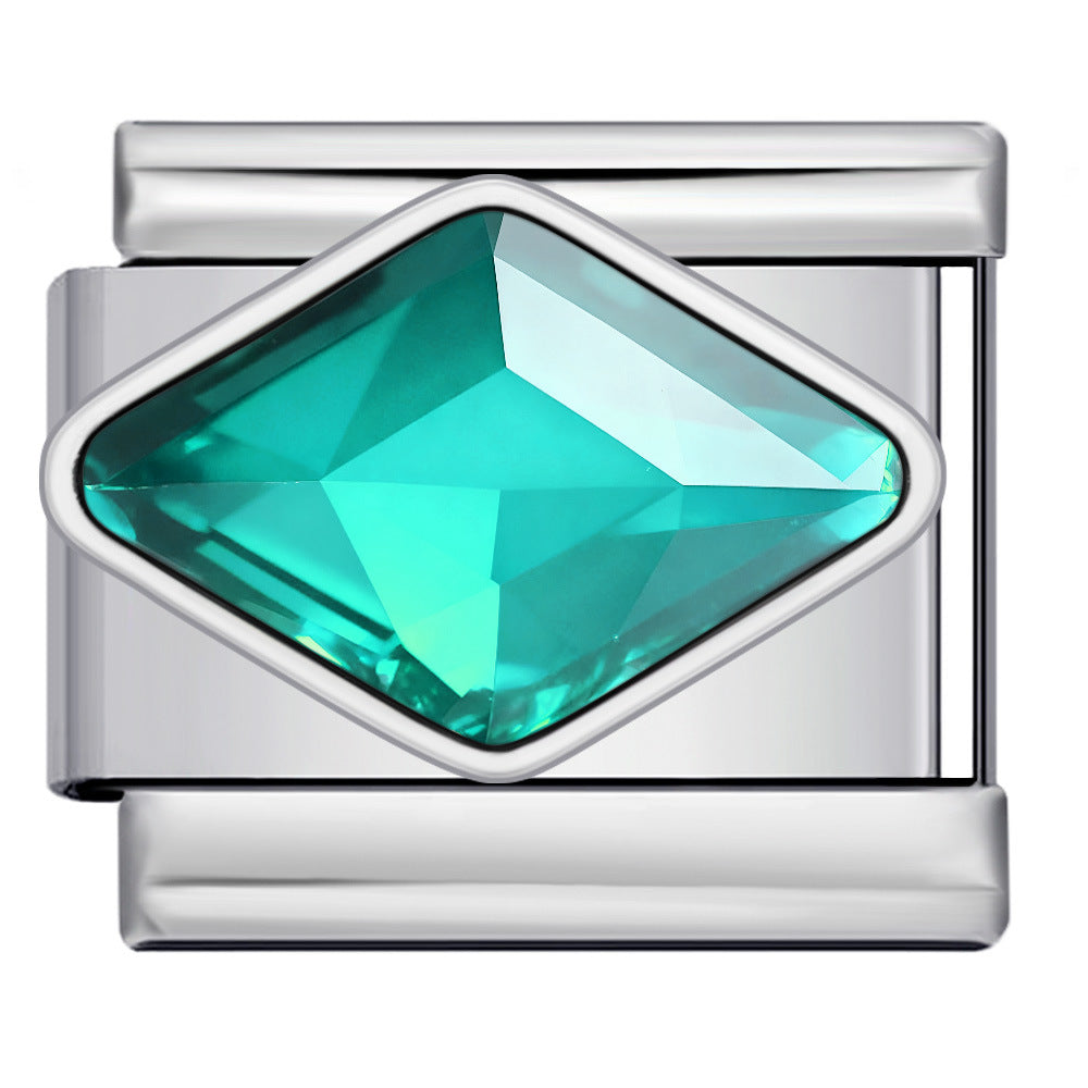 Wholesale Italian Charm Bracelet 9mm DIY Diamond-Setting  Creative Stainless Steel Composable Bracelet