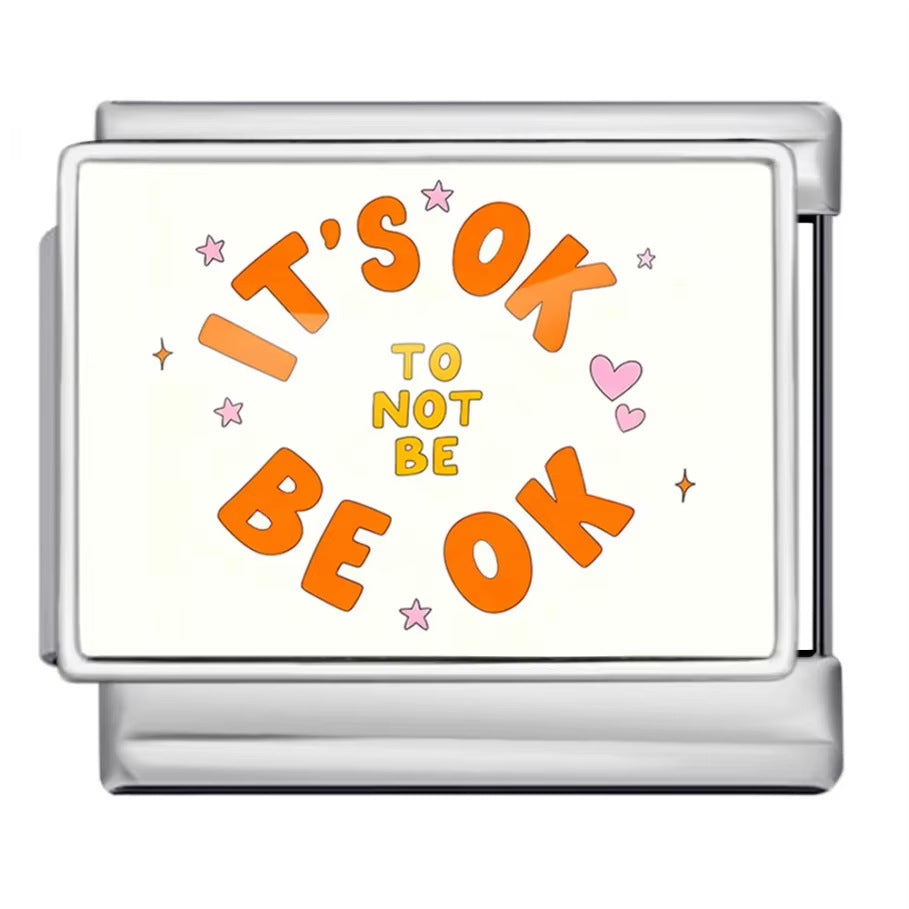 Wholesale italian Charm Bracelet 9mm DIY Colorful English Series Creative Stainless Steel Composable Bracelet