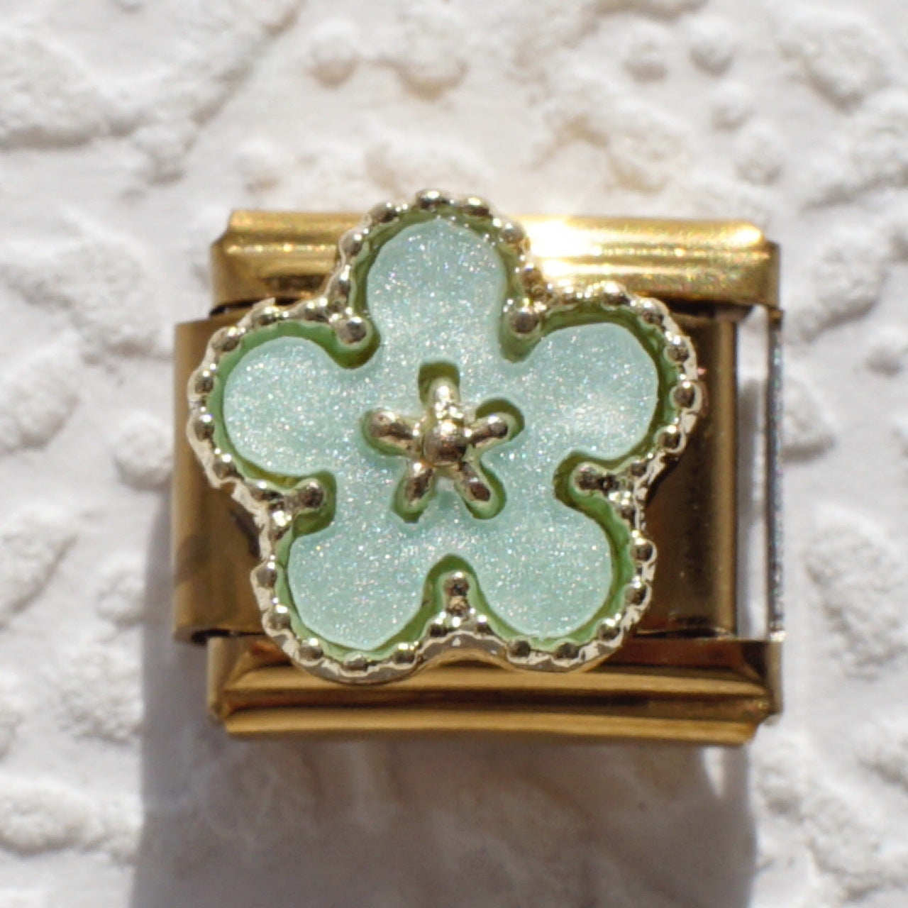 Wholesale Italian Style Four Leaf Clover Modular Bracelet Black Gold Stainless Steel Jewelry Accessory Gift
