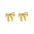 Wholesale 18k gold smooth high sense bow earrings