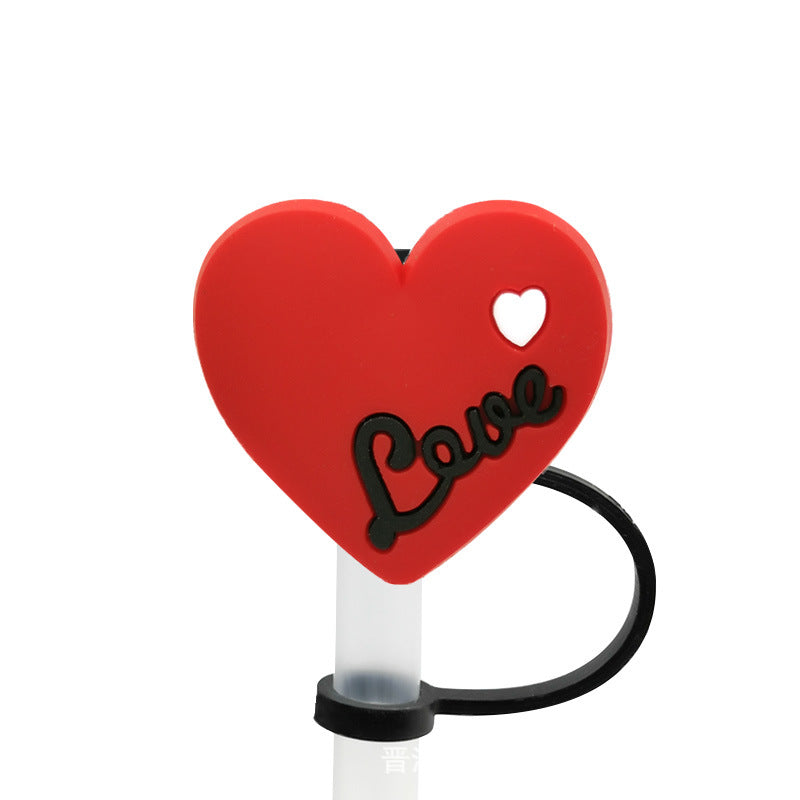 Wholesale 10PCS 7-8mm BOO Creative Silicone Straw Tube Cap Straw Decoration