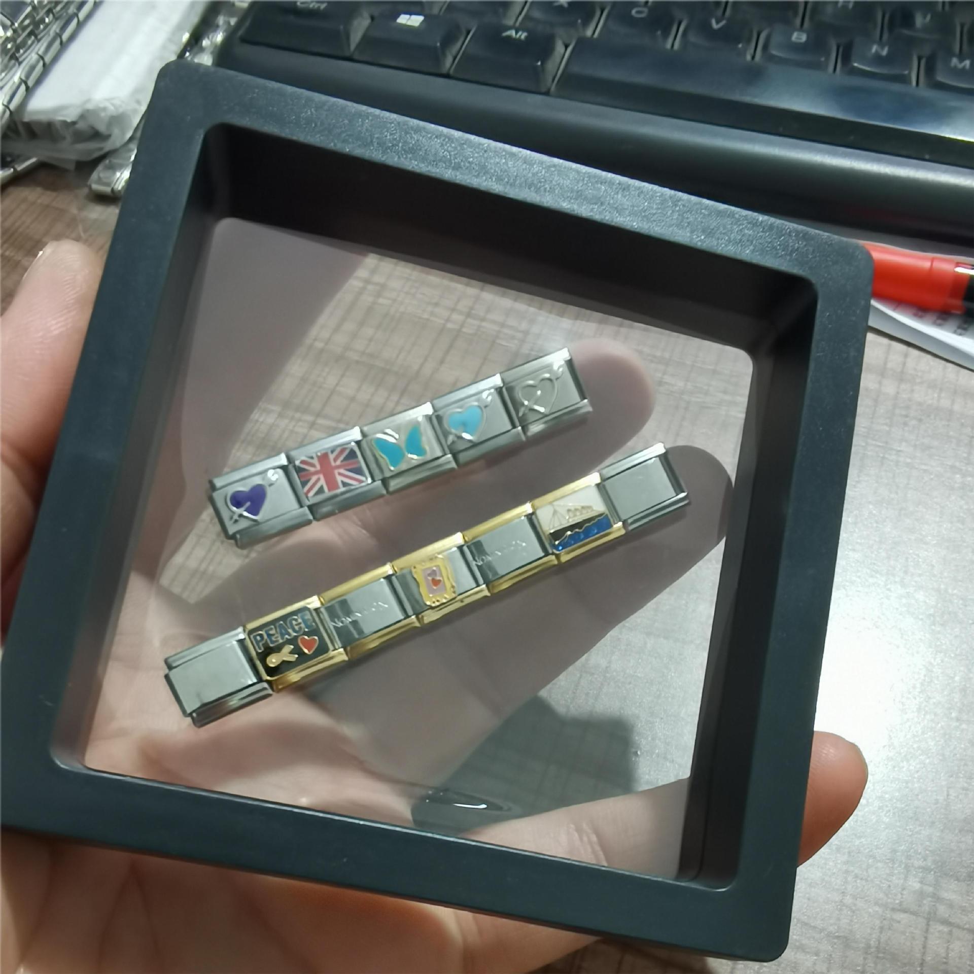 Wholesale 10pcs Italian Charm Bracelet 9mm DIY Splicing Removable Shell Pearl Water Drop Stainless Steel Composable Bracelet