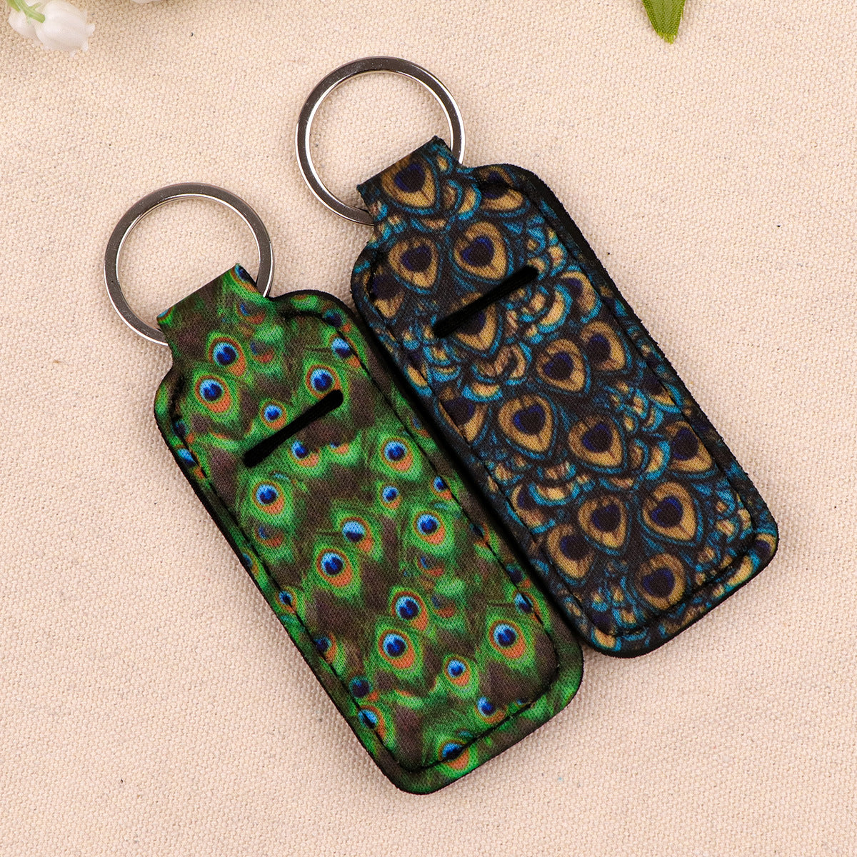 Wholesale 6pcs Feather Lipstick Set Keychain Pendant