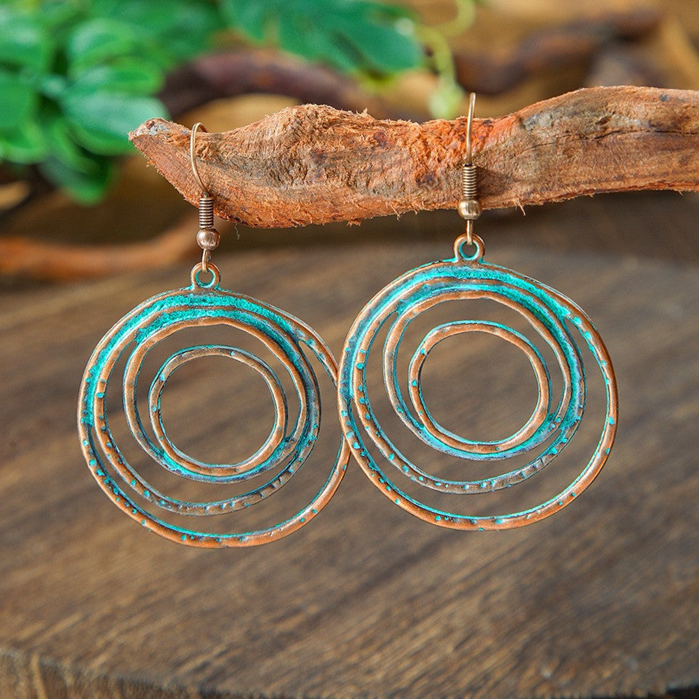 Wholesale Alloy Electroplated Bohemian Geometric Hollow Life Tree Earrings and Necklace Set for Everyday Chic Jewelry