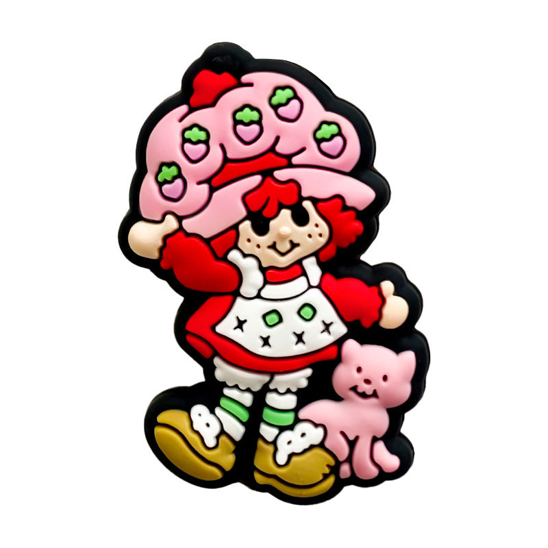 Wholesale 10pcs strawberry cat girl Focal Beads DIY Bead Accessories