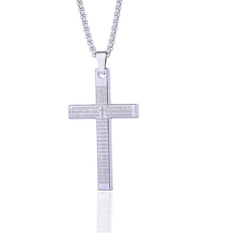 Wholesale Cross Hip Hop Pendant Necklace