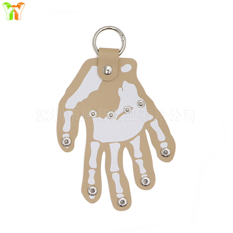 Wholesale Leather Palm Shape Keychain Halloween Decoration