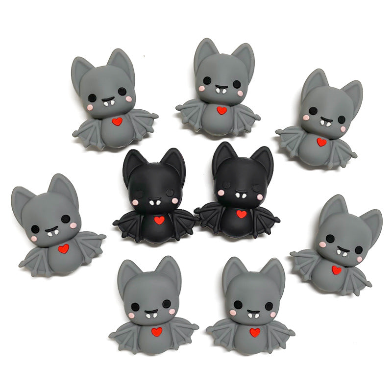 Wholesale 10pcs Bat Silicone Cartoon Focal Beads ACC-BDS-WDX260